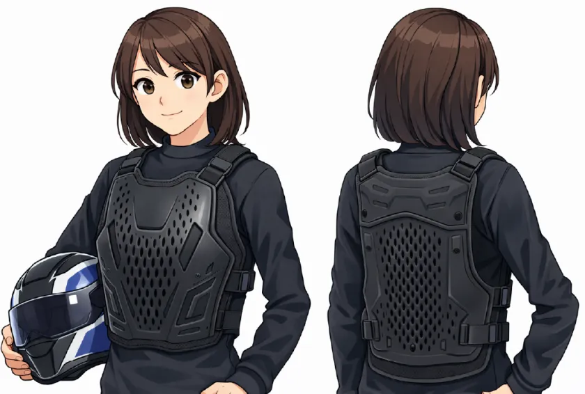 胸部と背部を保護するタイプ