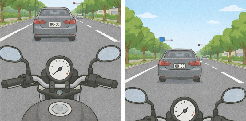 目線の高さによる視界の違い