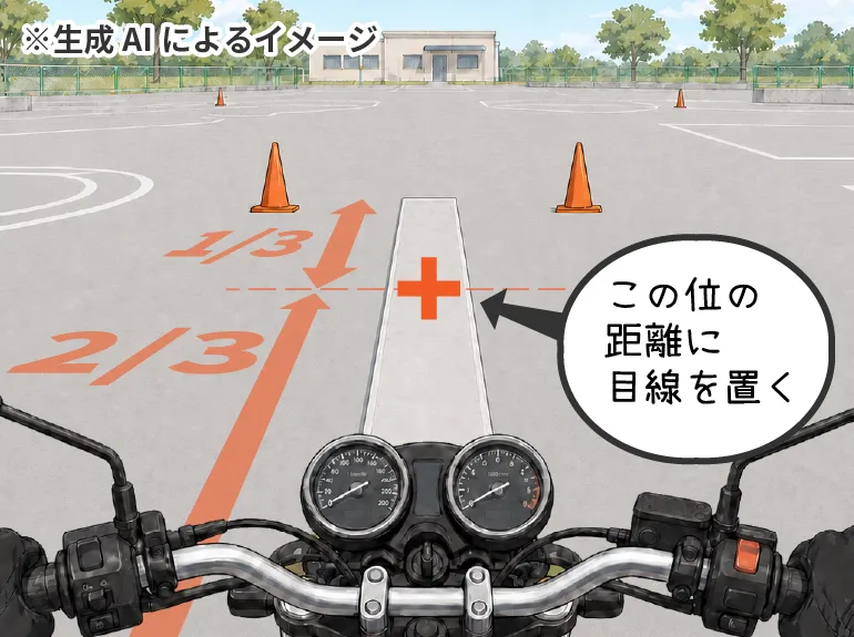 目線を上げたときの視界