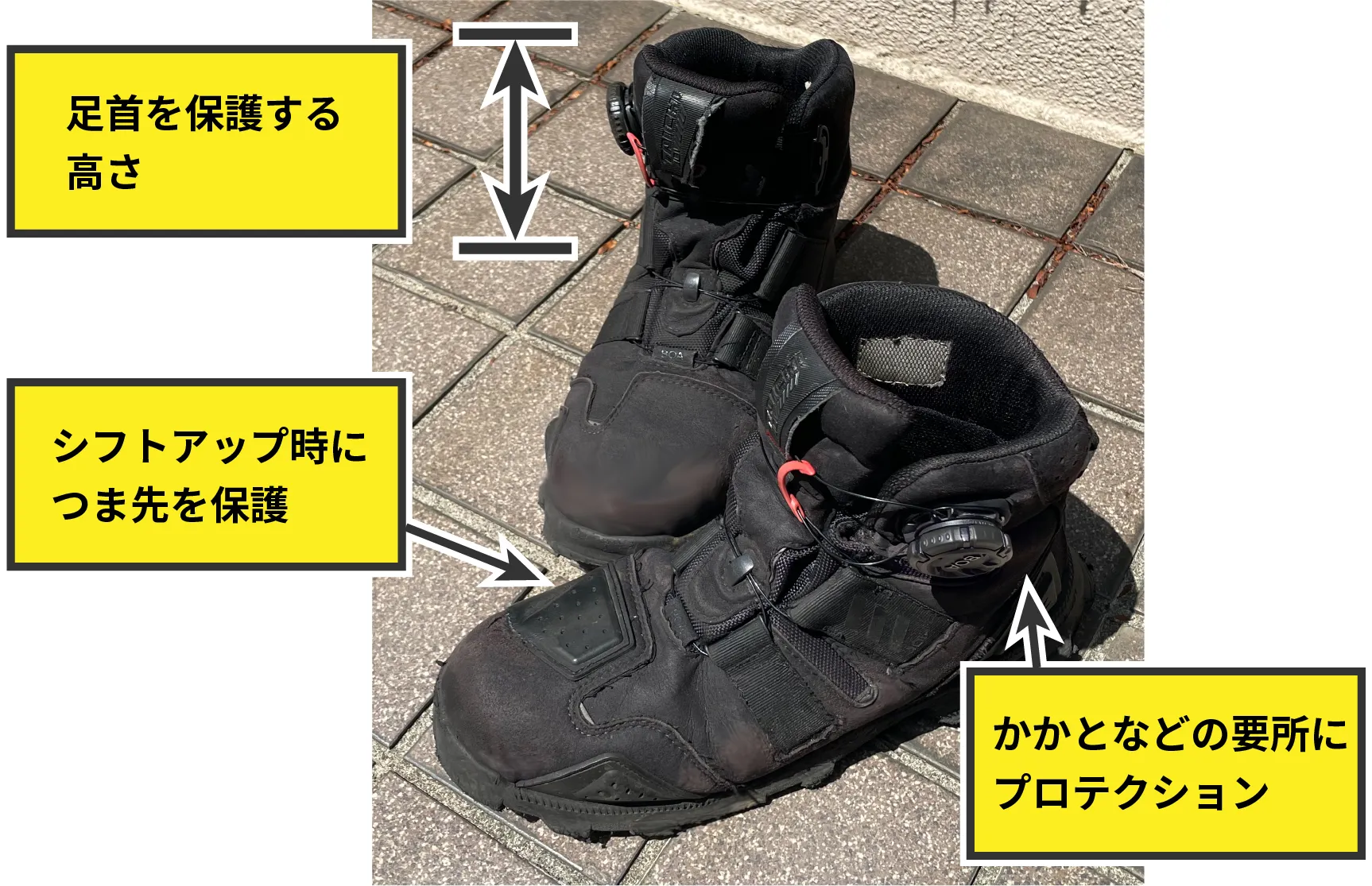 ショートブーツの例