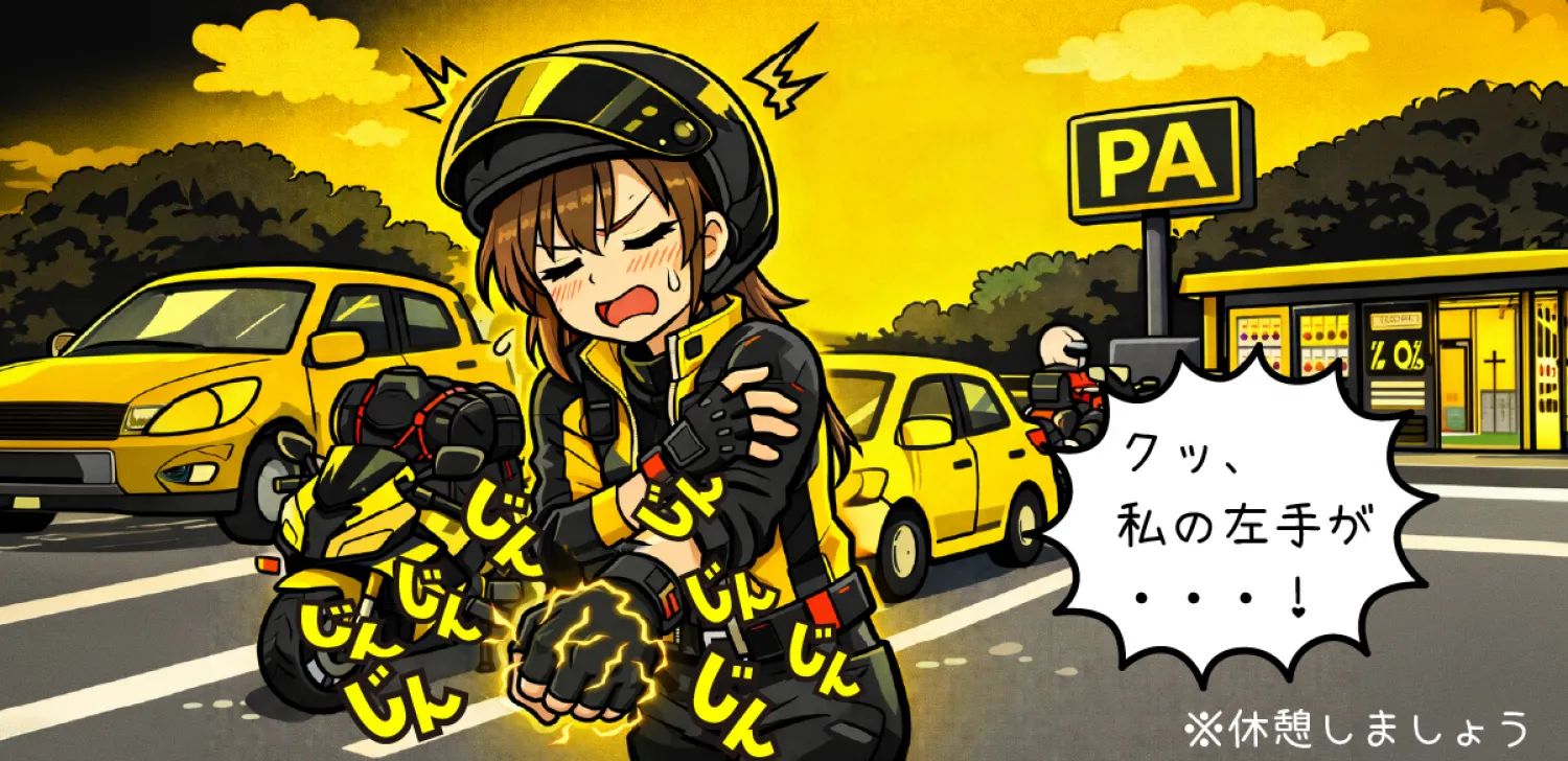 クラッチ操作で左手が疲れたライダー