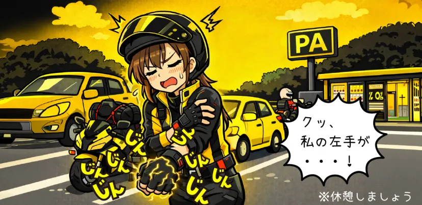 クラッチ操作で左手が疲れたライダー
